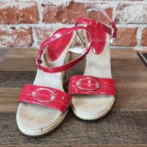 Calvin Klein Red Strappy Sandals
